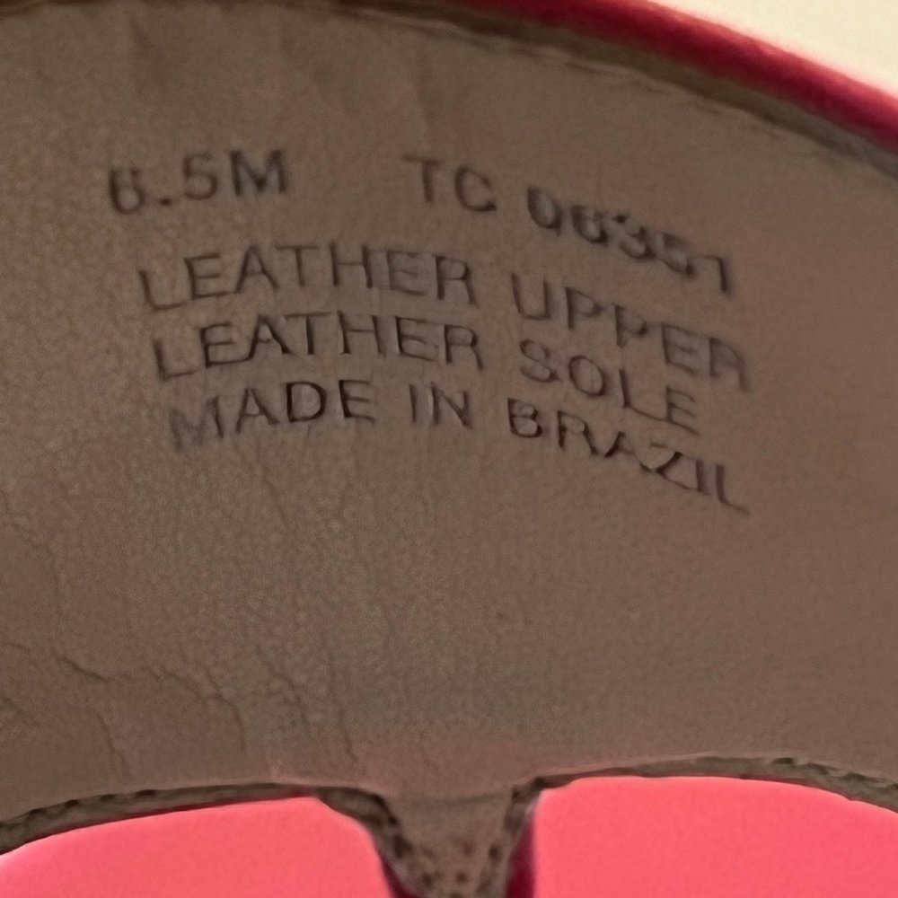 H Hilfiger Pink Leather Heels Size 6.5 - Picture 10 of 10